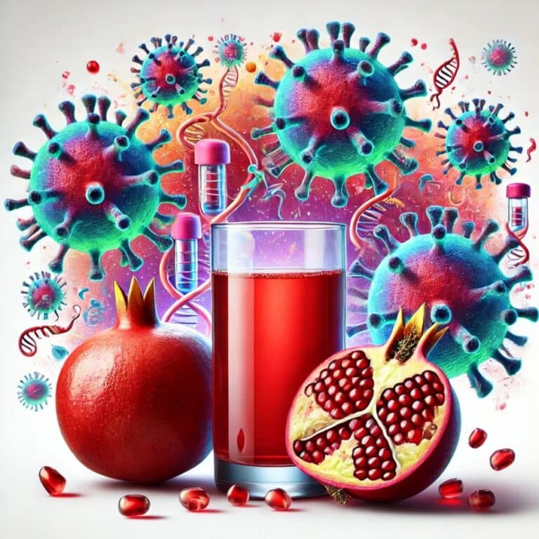 zumo de granada antiviral