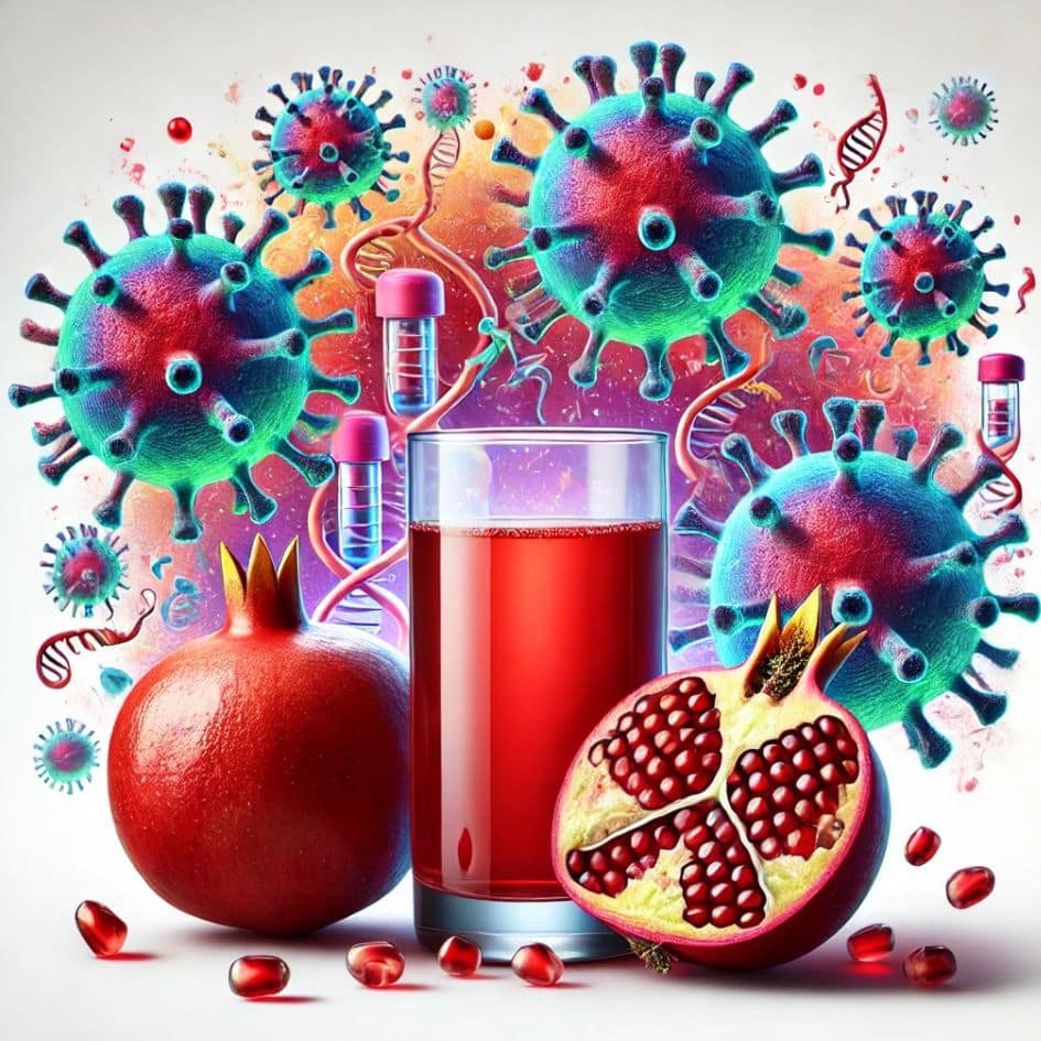zumo de granada antiviral