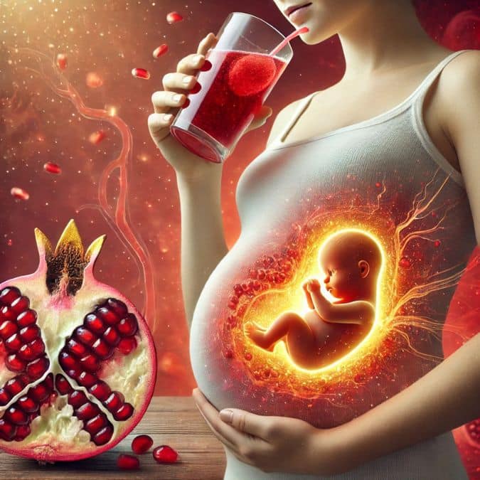 zumo de granada y crecimiento fetal