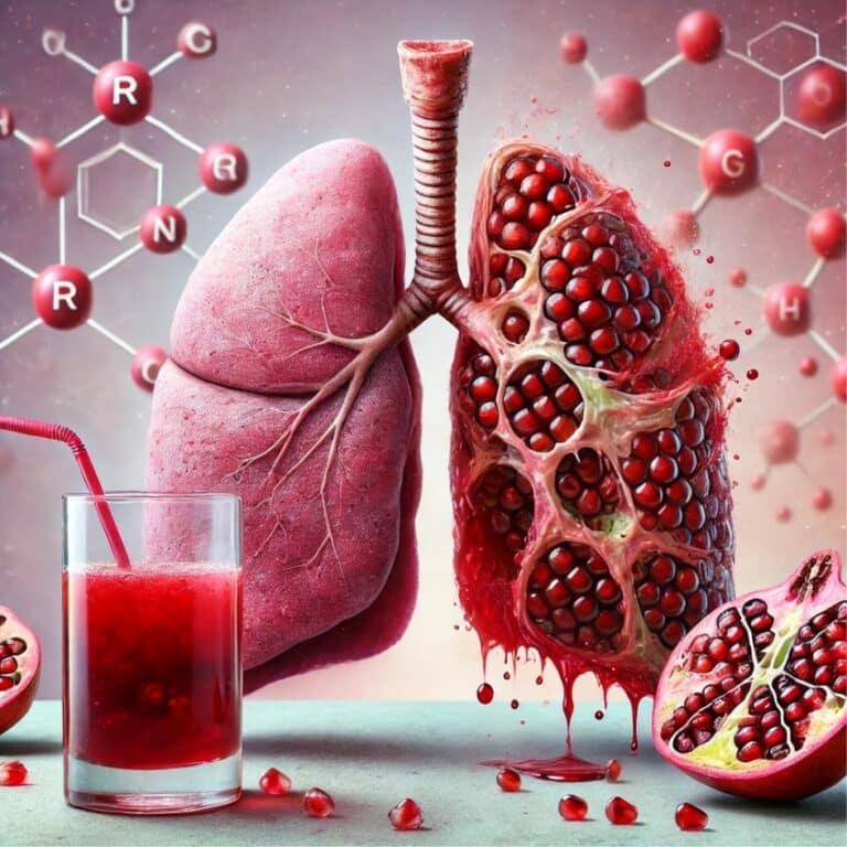 zumo de granada y fibrosis pulmonar