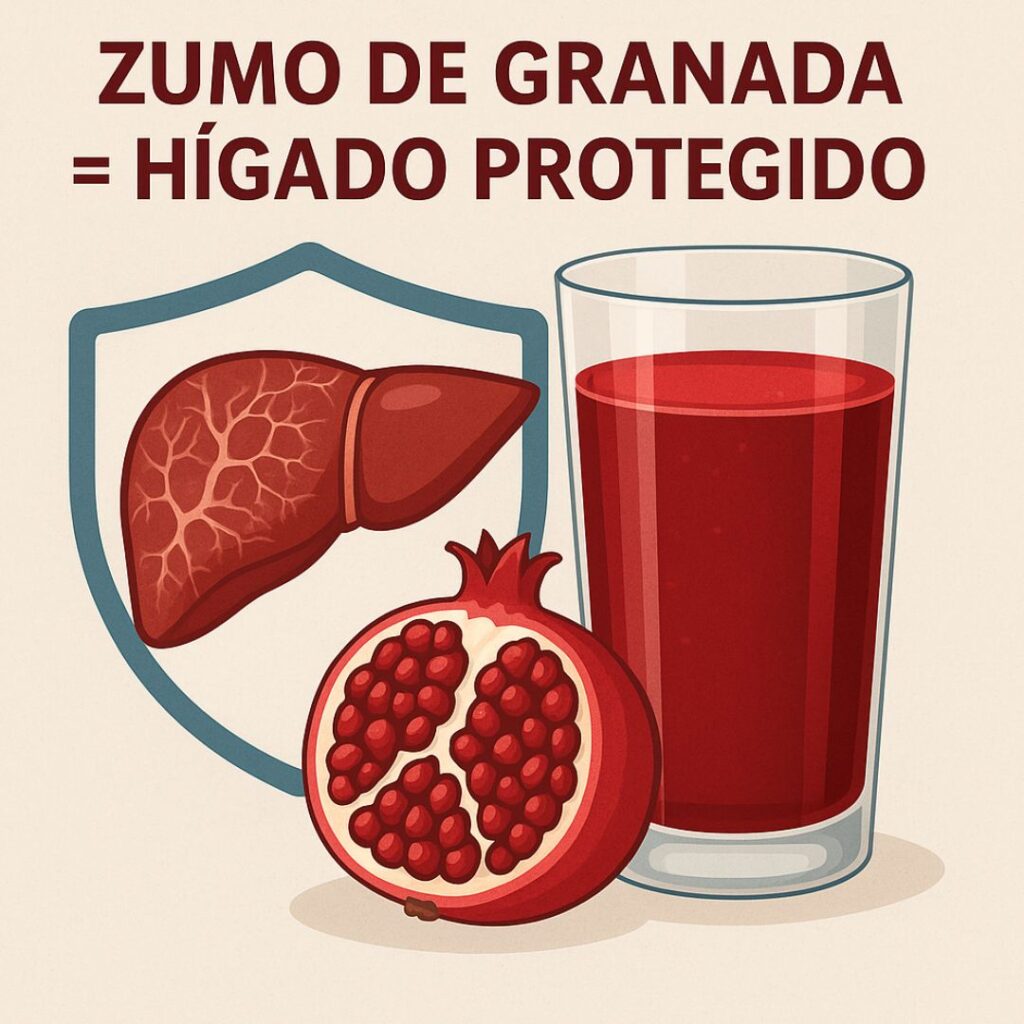 El zumo de granada y fibrosis hepática: nueva evidencia de protección hepática