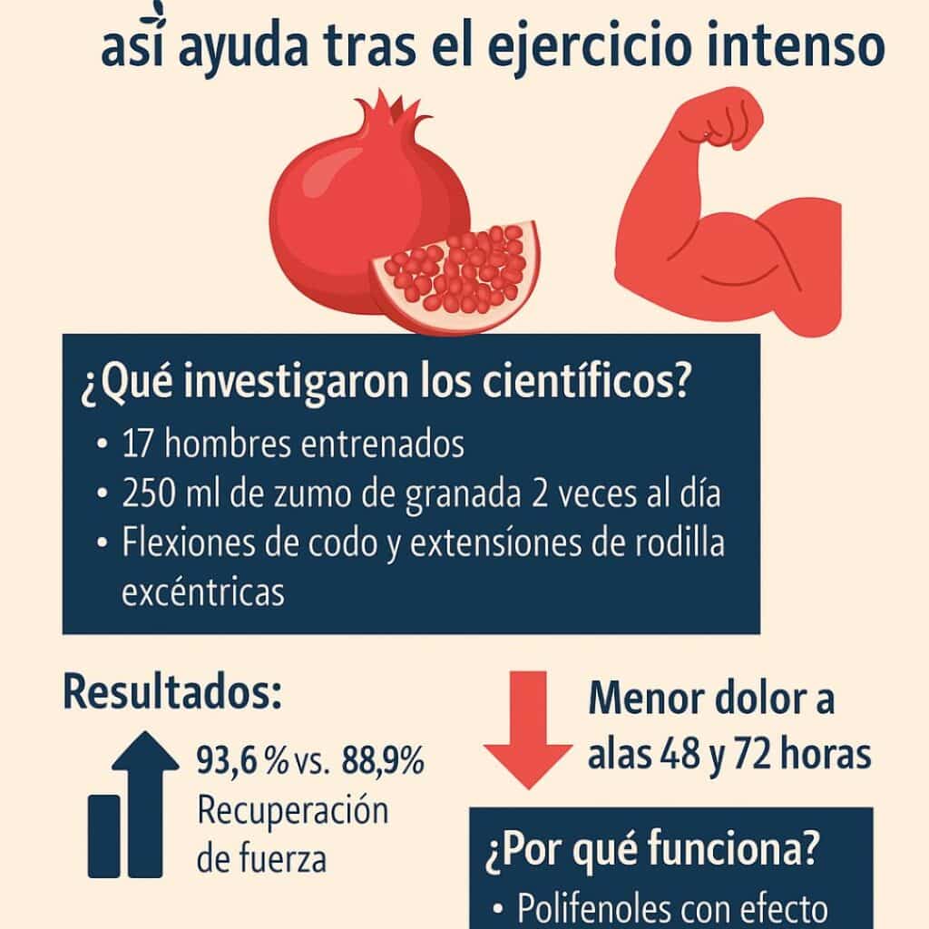 Zumo de granada y dolor muscular