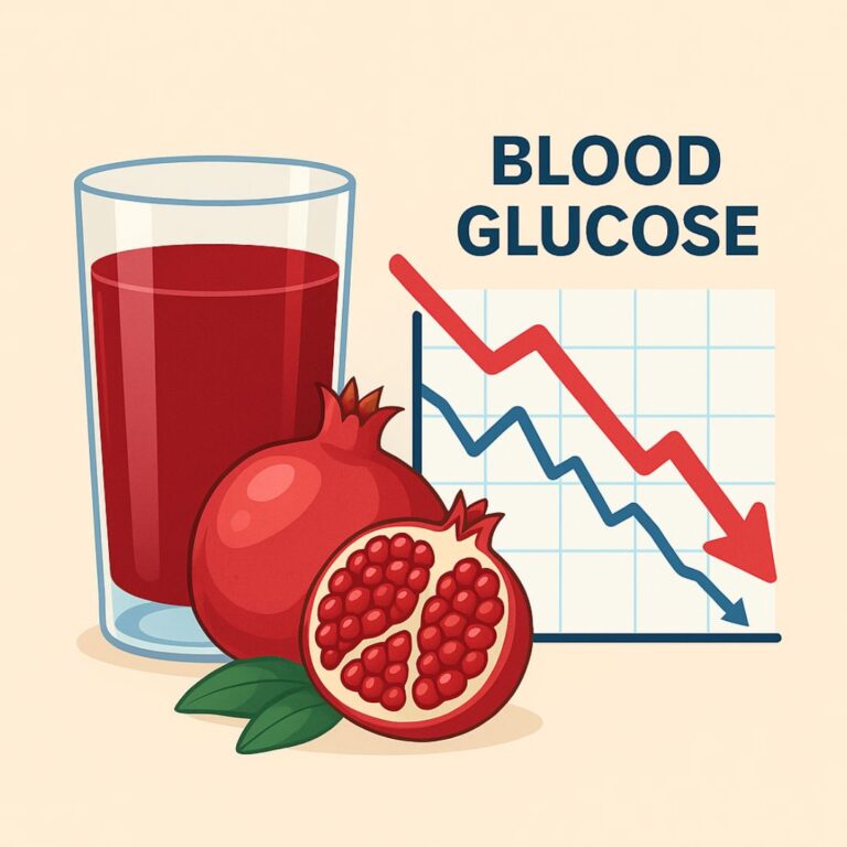 zumo de granada, glucosa, diabetes tipo 2, hipoglucemia, antioxidantes, polifenoles, salud natural