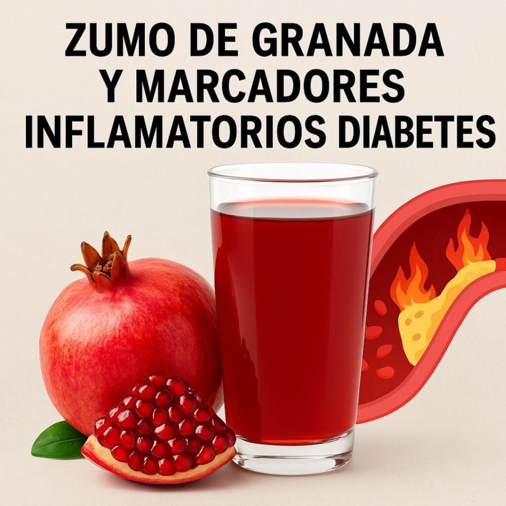 Zumo de granada y marcadores inflamatorios en diabetes