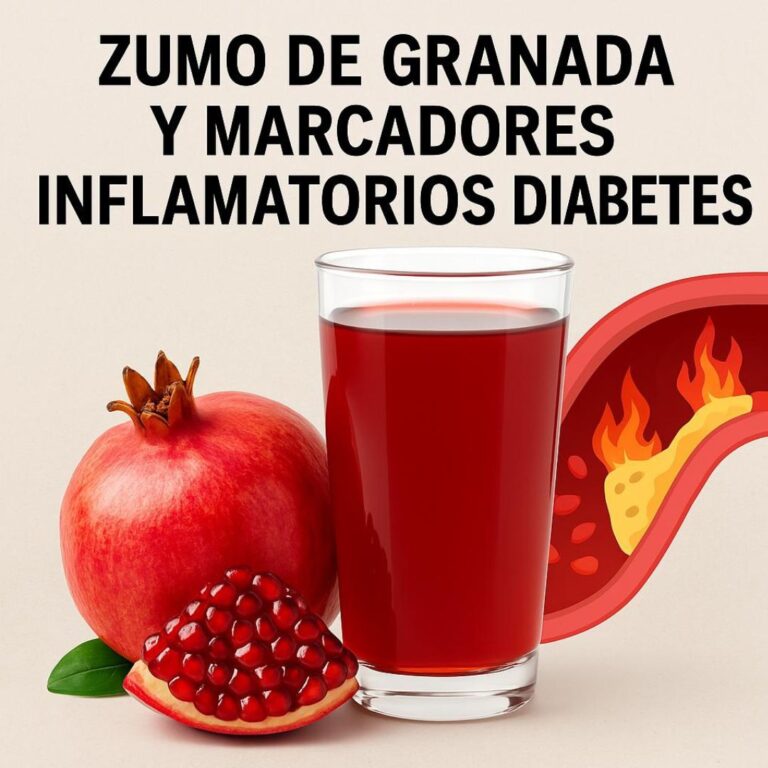 Zumo de granada y marcadores inflamatorios en diabetes