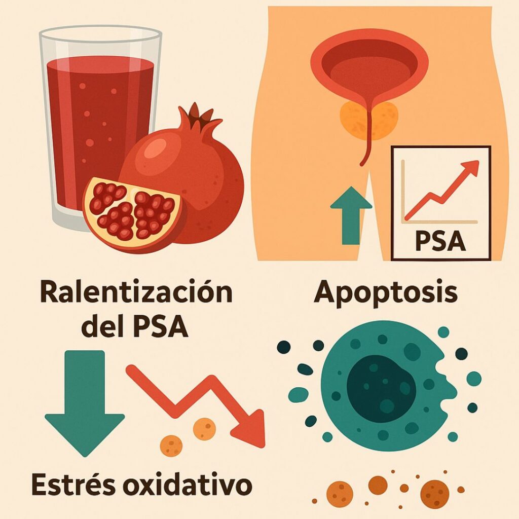 zumo de granada y cáncer de próstata