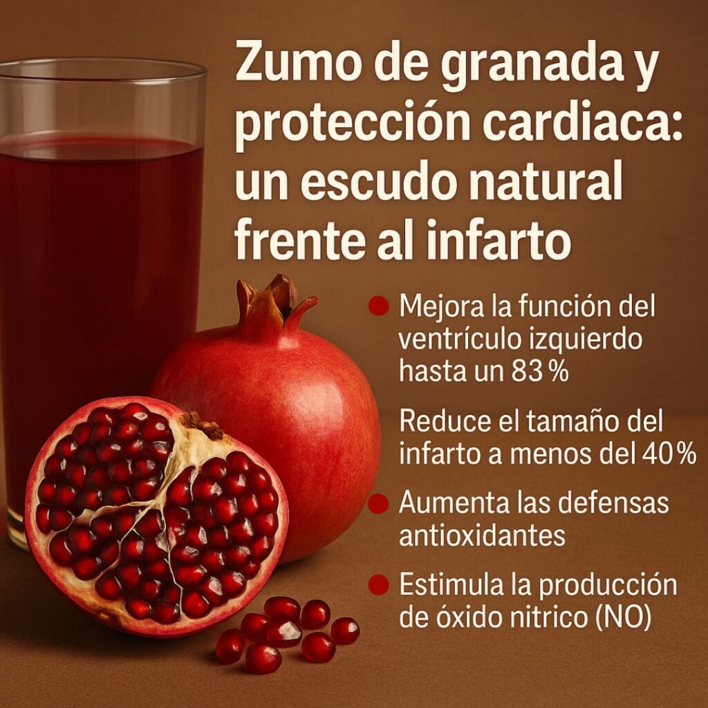 Zumo de granada y protección cardíaca