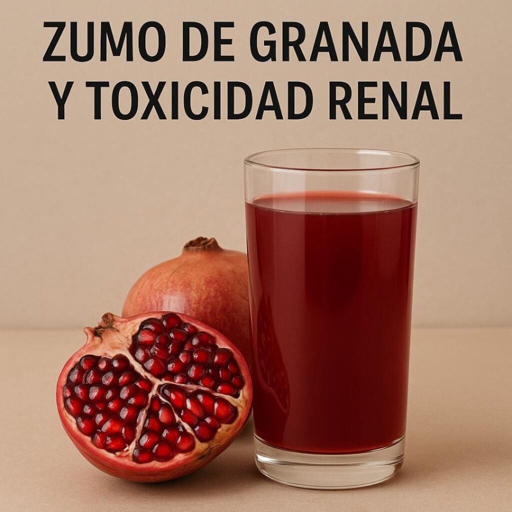 Zumo de granada y toxicidad renal