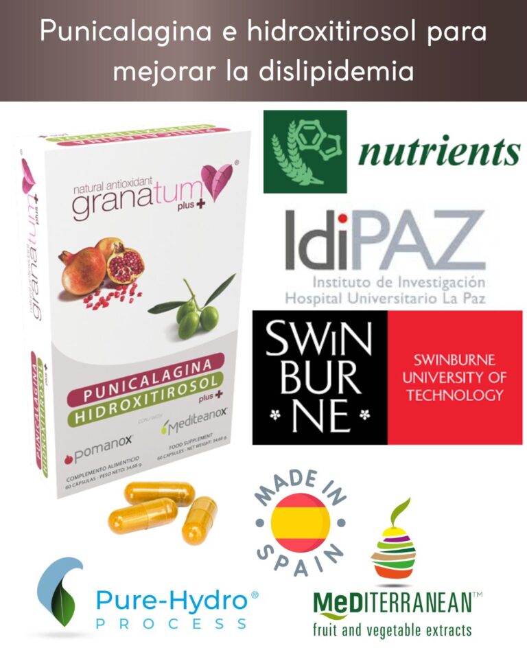 Punicalagina e hidroxitirosol para mejorar la dislipidemia